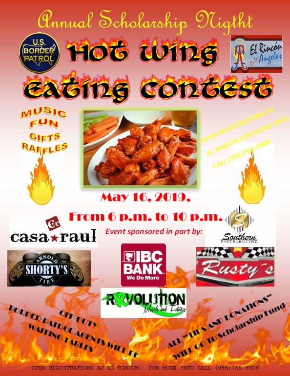 Zapata, TX - Hot Wing Eating Contest Event